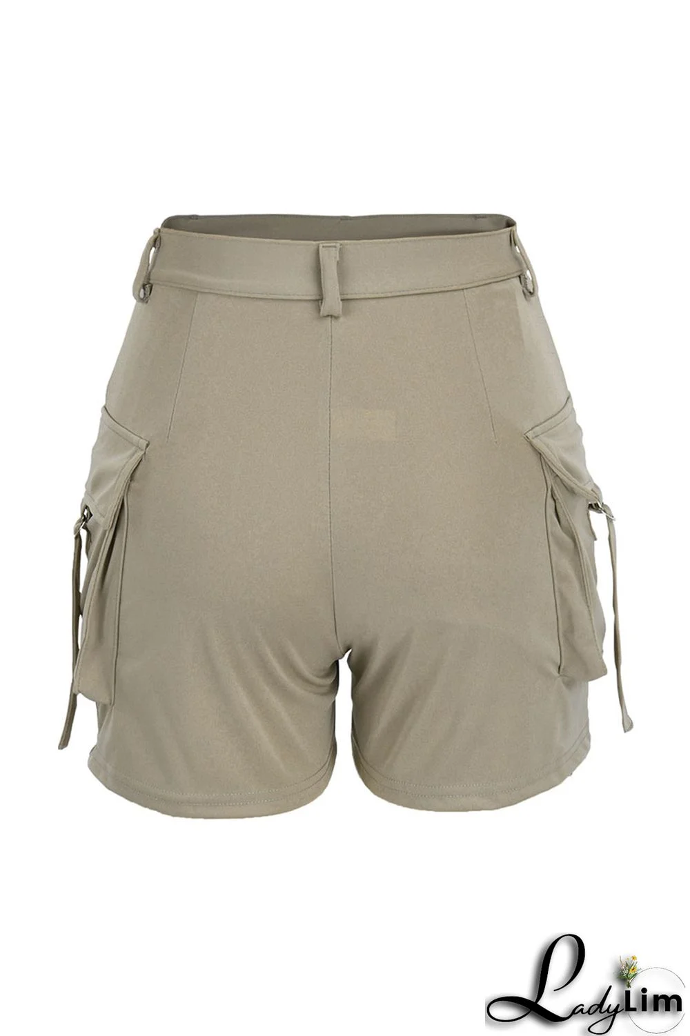 Pink Fashion Casual Solid Patchwork Regular High Waist Shorts