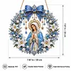 DIY Pearl Diamond Painting Religious Christmas Hanging Ornament Double-Sided Printed Pendant Diamond Art Christian Home Decor Gift