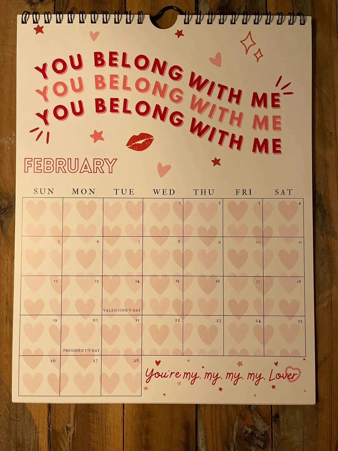 Ivyever 2024 TS Lyrics Calendar