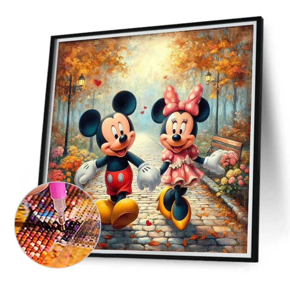Diamond Painting - Full Round Drill - Mickey Minnie(Canvas|40*40cm)