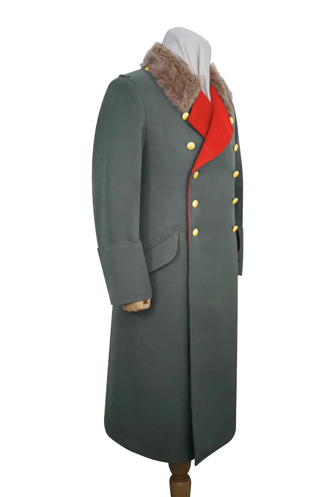   Wehrmacht German General Fur Collar Gabardine Greatcoat German-Uniform