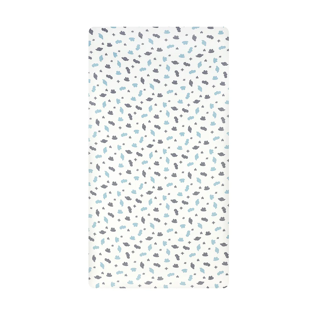 Egmao Baby Premium Organic Cotton Crib Sheet - Clouds Fluttering