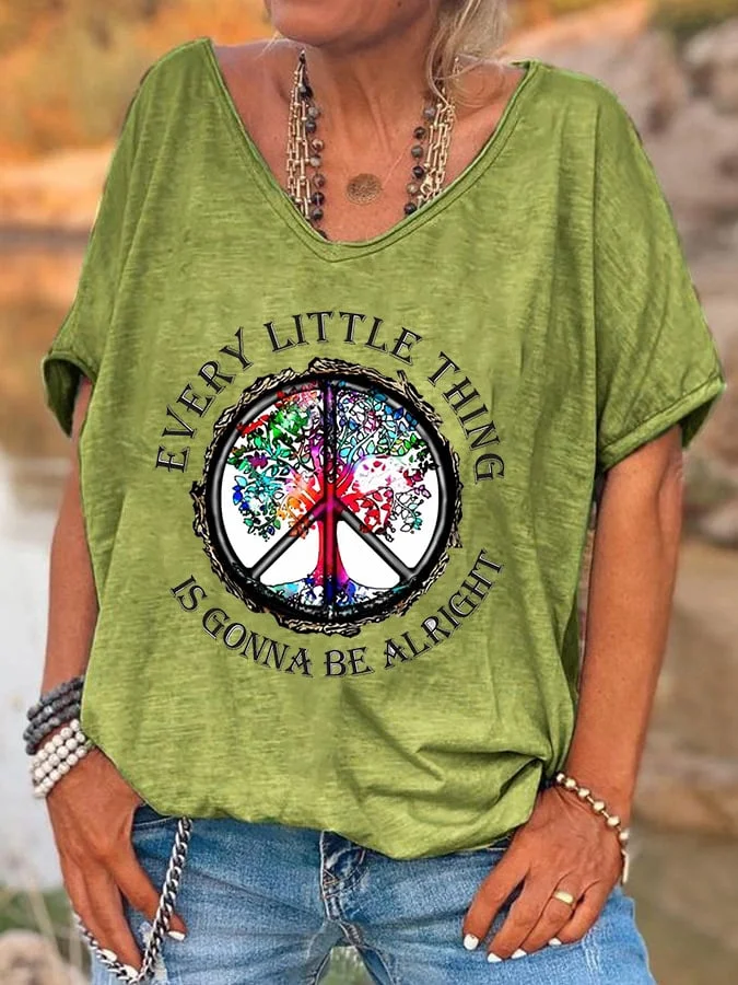 Women's Loose Printed Short Sleeve T-Shirt