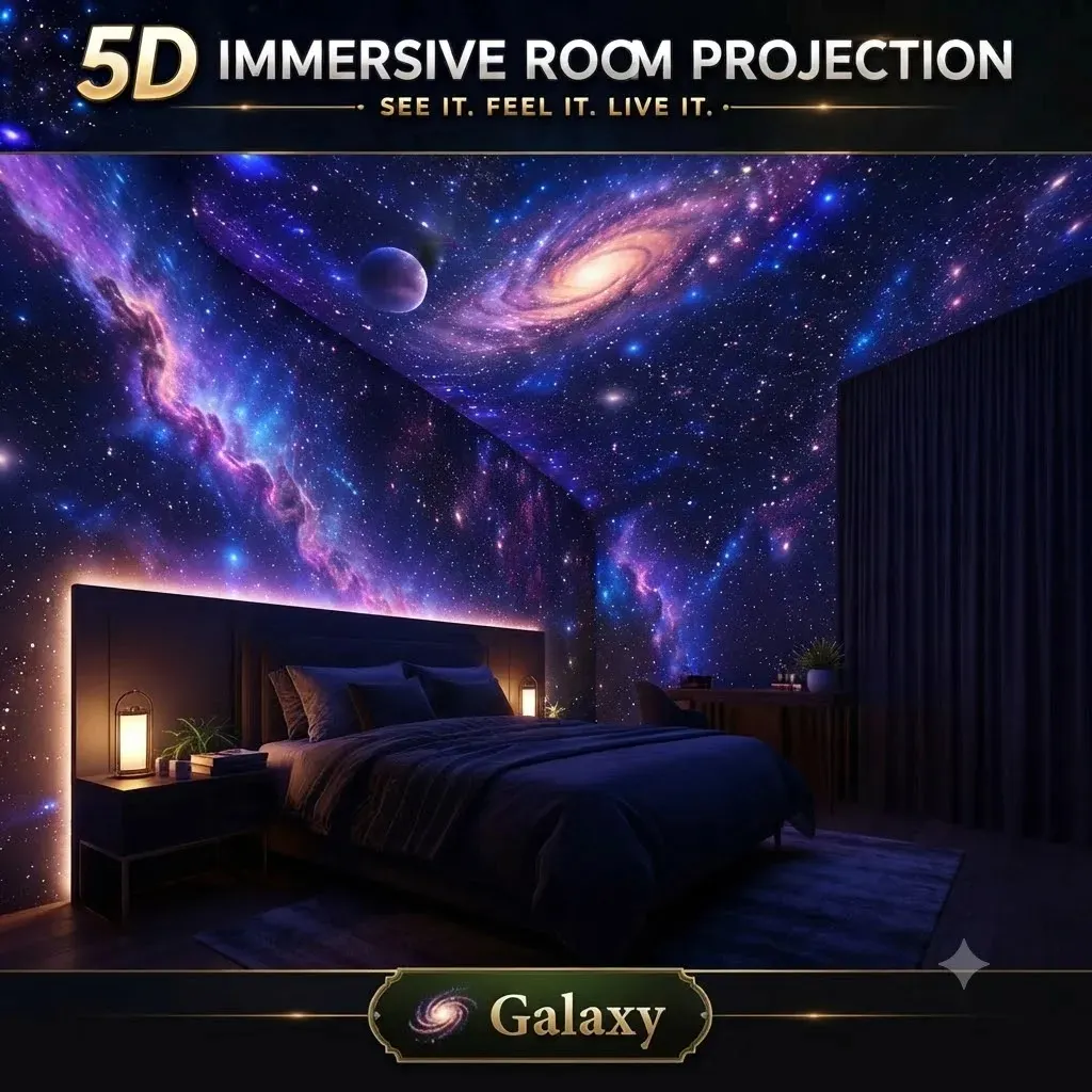 Smart Holographic Ocean & Galaxy & Forest 5D Projector