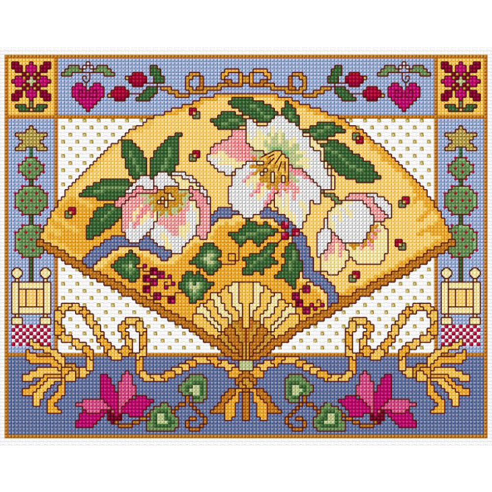 

Fan Printed - 11CT Stamped Cross Stitch - 35*25CM, 501 Original