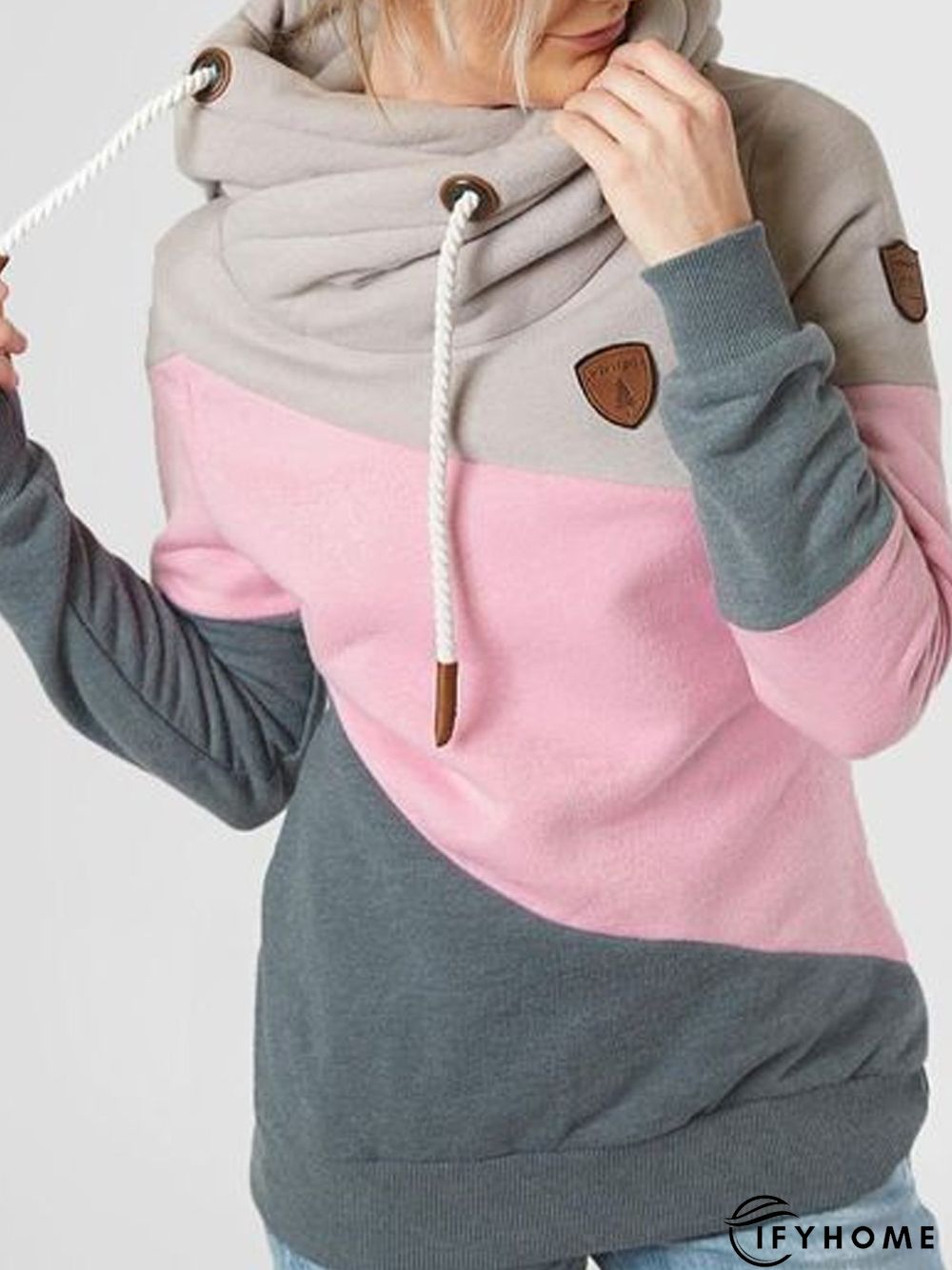 Hooded Color Block Regular Fit Hoodies & Sweatshirt | IFYHOME