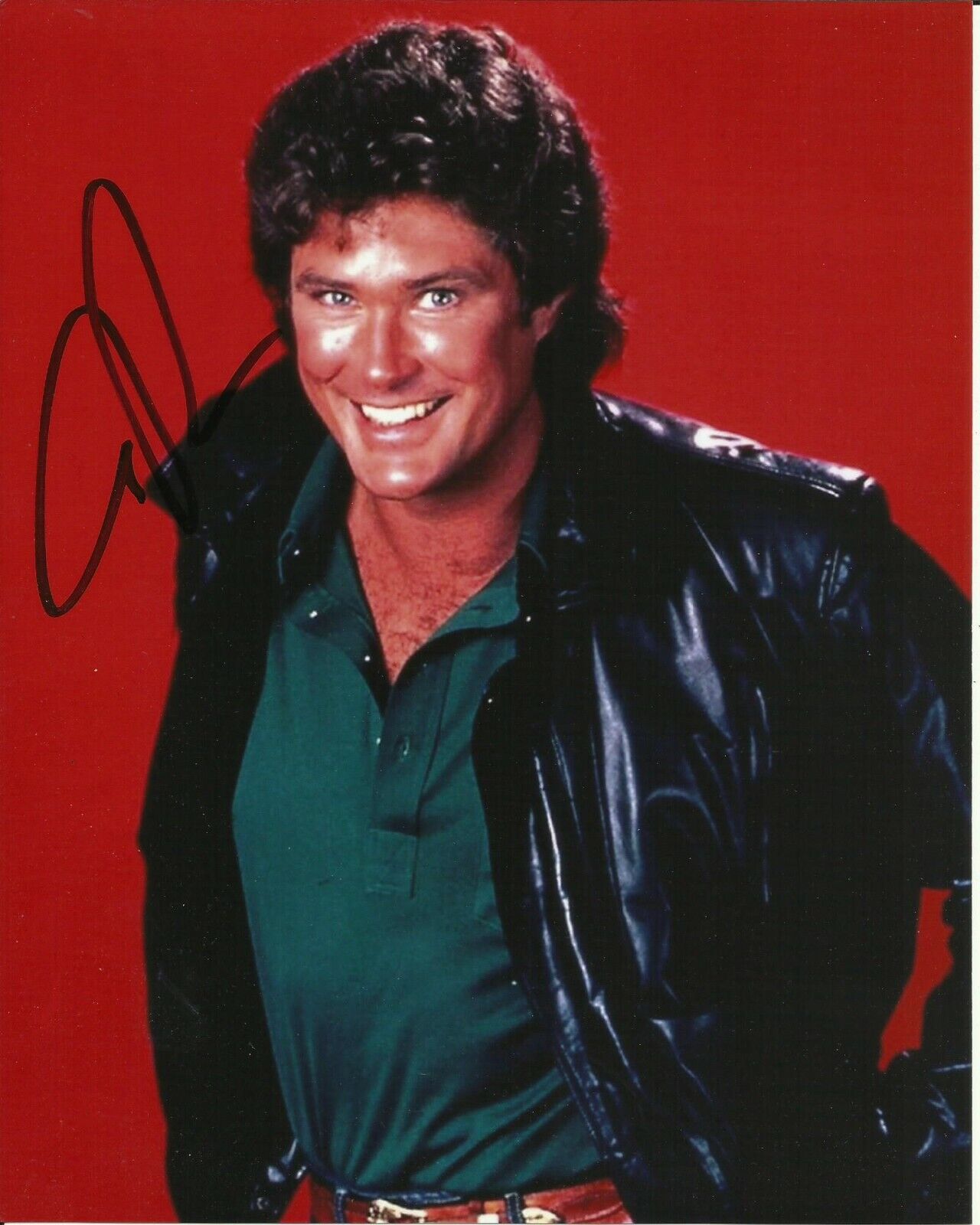 DAVID HASSELHOFF SIGNED KNIGHT RIDER Photo Poster painting UACC REG 242 AUTOGRAPHS (2)