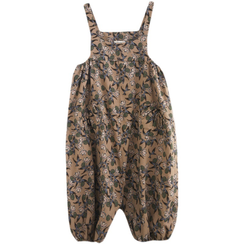 Literary Floral Loose Print Jumpsuit