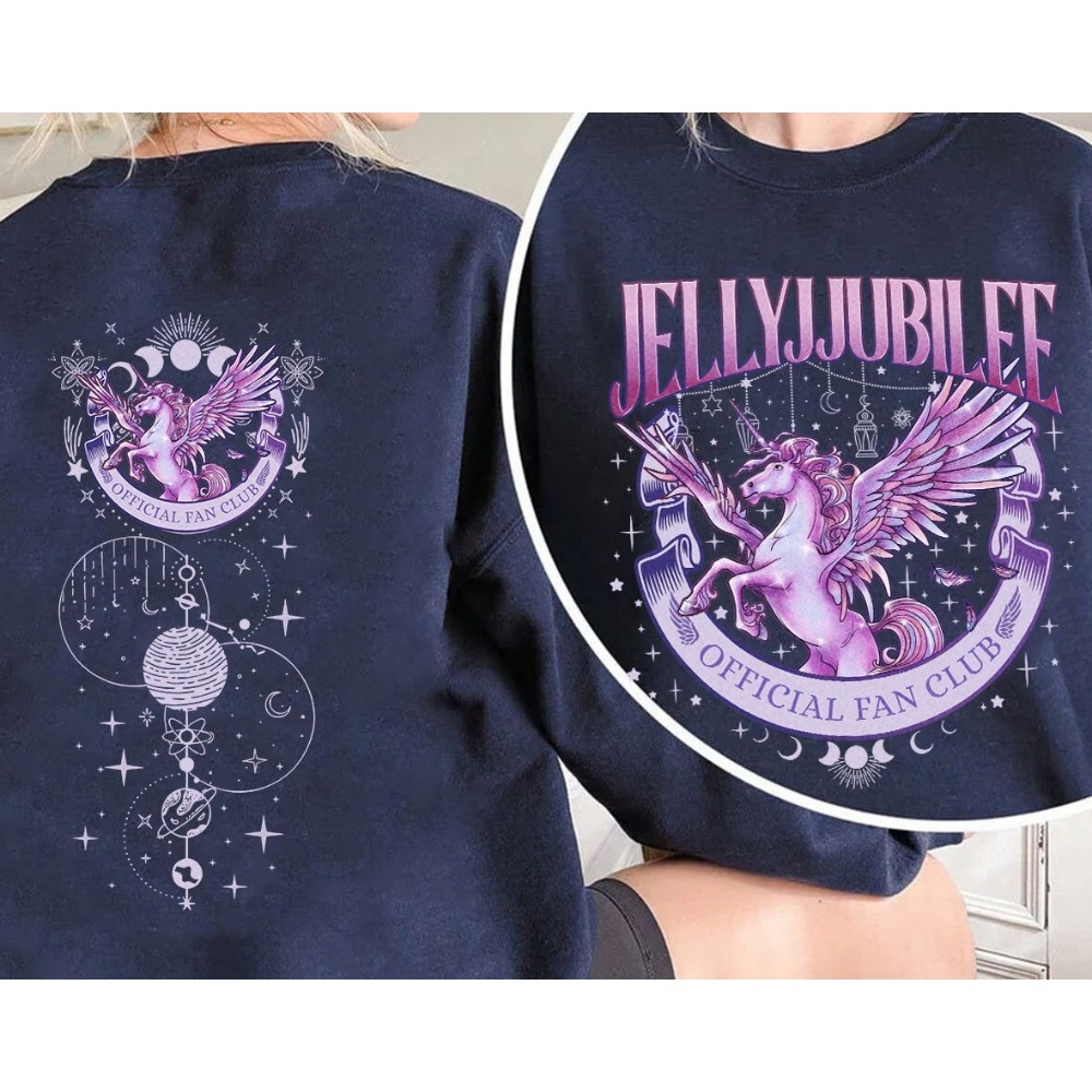 Kanonion Jelly Jubilee Fan Club 2 Sided Shirt_ Jelly T Shirt Women Casual Comfort Streetwear Leisure Short Sleeve Sweatshirt Female Tops