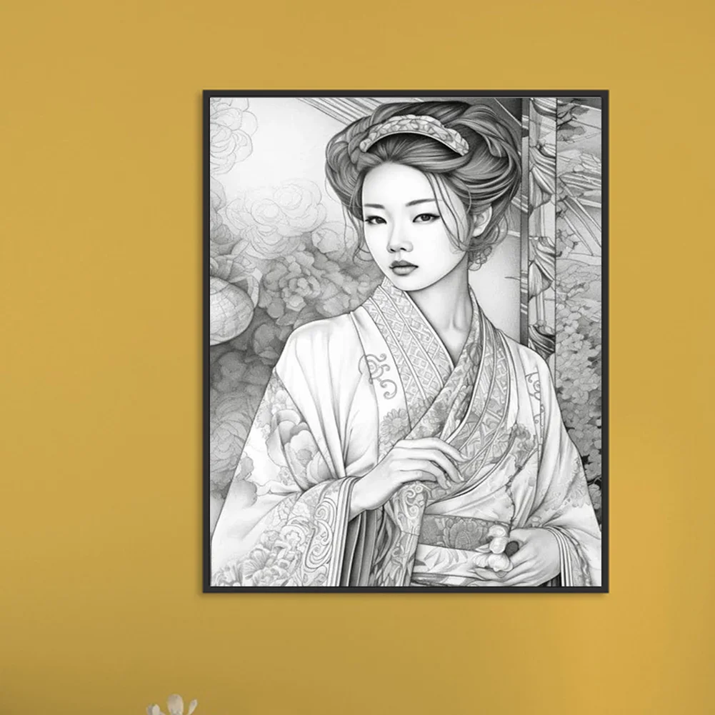 Diamond Painting - Full Round Drill - Retro Woman(Canvas|40*50cm)