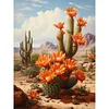 Desert Cactus Flower-Full Round Diamond Painting