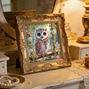 Blumen-Eule, speziell geformte 5D-DIY-Teilbohrer-Diamant-Kunstset f&uuml;r Erwachsene, Anf&auml;nger, Wohnaccessoire, Diamanten, Gem&auml;lde, Edelsteinkunst, 30x30c