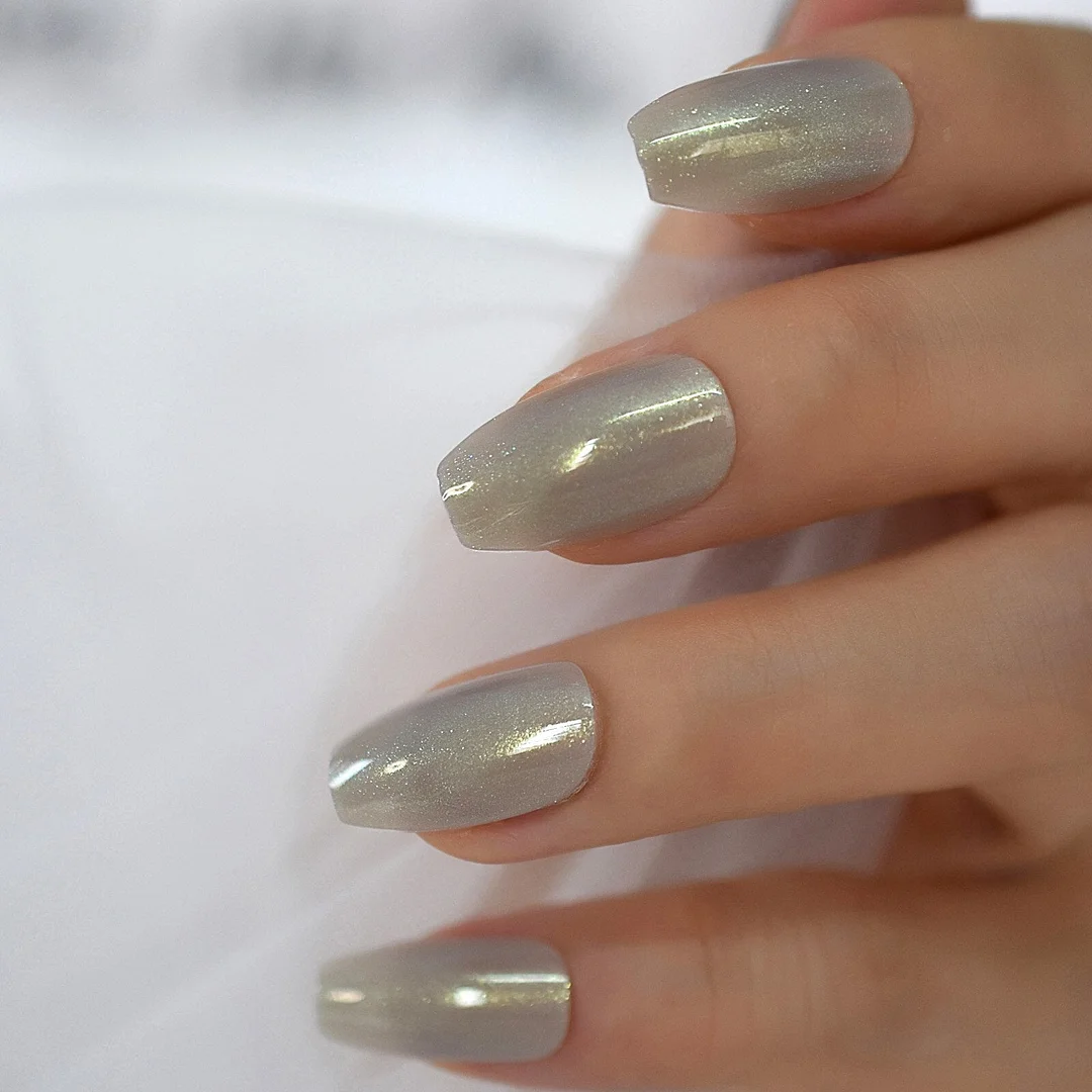 Pure Color Simple Design Square Nails Short Supplies Wholesale Reuseable Detachable Nails Art Tips EchiQ 24Pcs/Set Fingernails-Nail Inspo