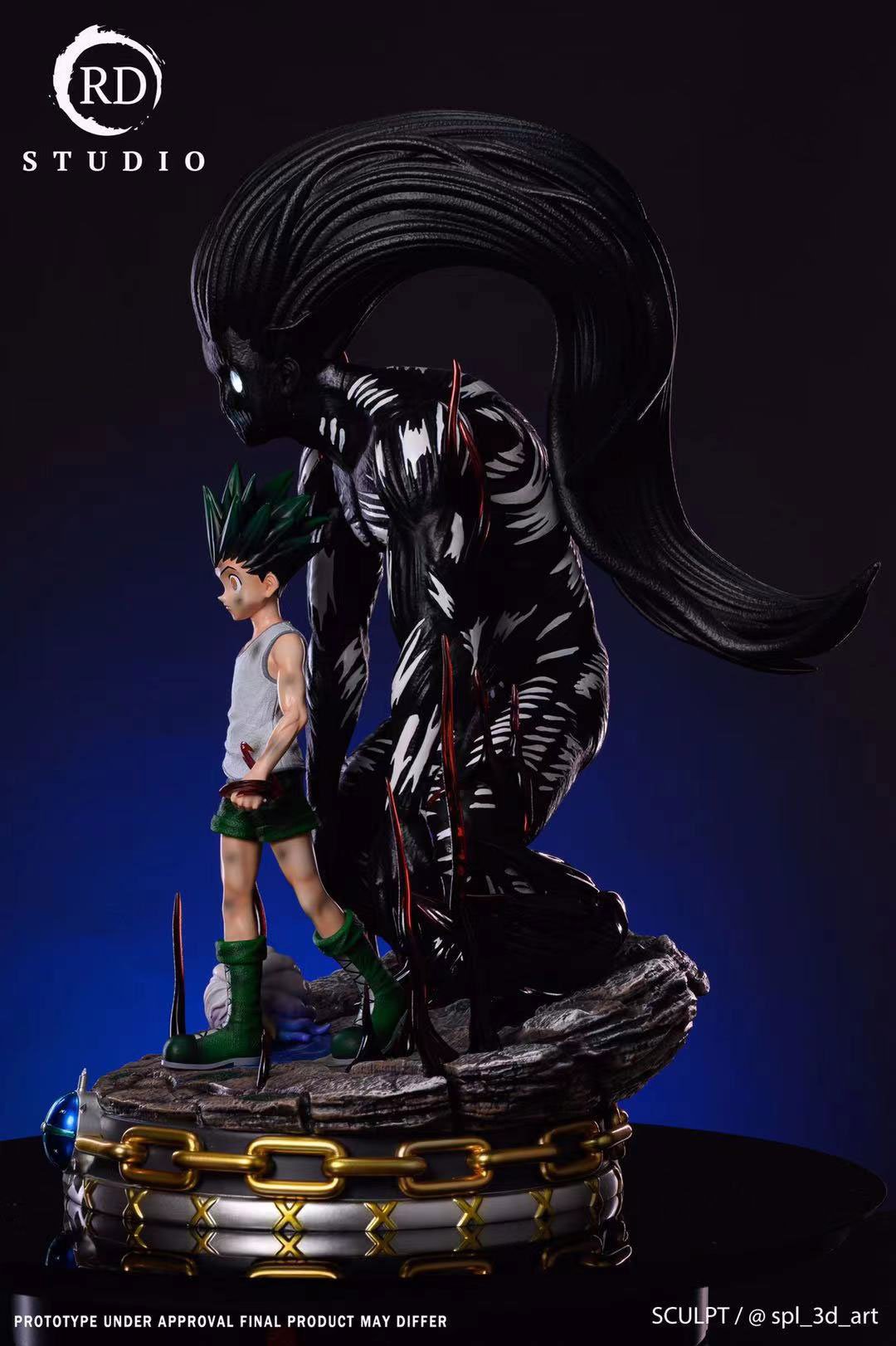 Studios: Stars Studios Character: GON. FREECSS Series: A Series of  Characters of Hunter X Hunter (SD Scale) Name of Work: Ep.1 GON. FREECSS  Dimensions: (H)21cm (W)22cm (L)22cm Scale of Item: SD Materi