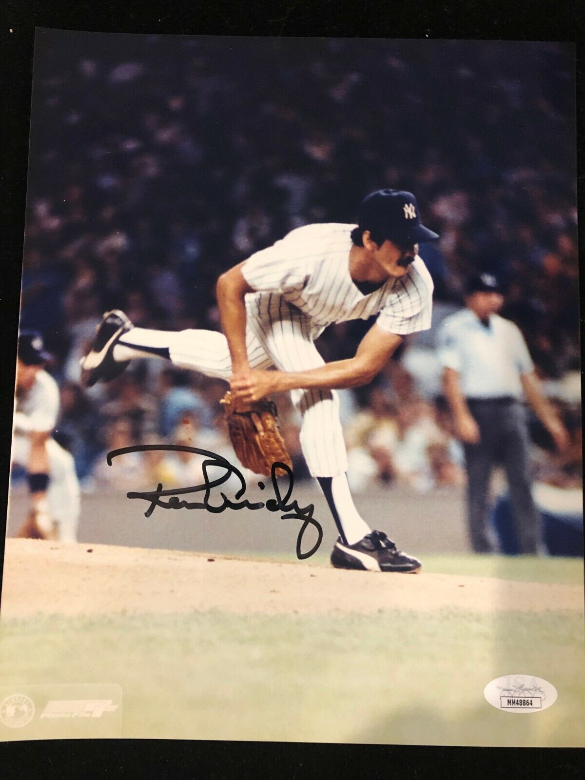 Ron Guidry Signed Autographed Game Photo Poster painting - New York Yankees - JSA # MM48864