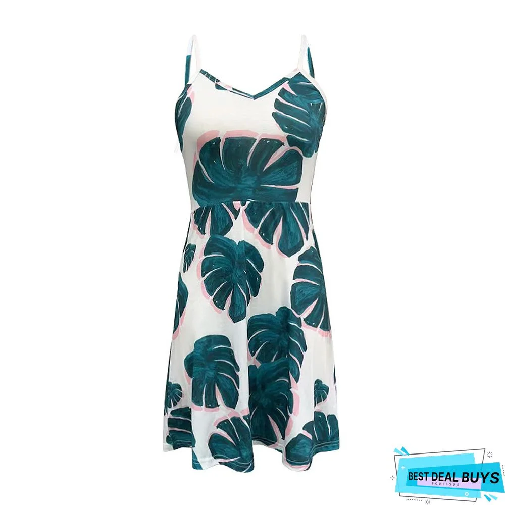Leaf Casual Loose Sling Dress