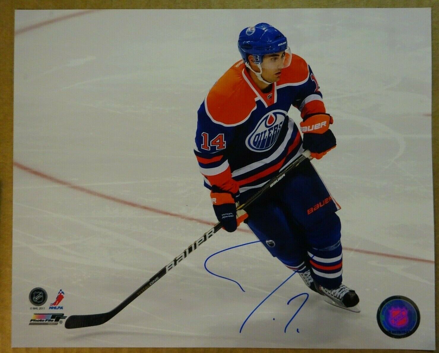 Autographed JORDAN EBERLE Signed Edmonton Oilers 8x10 Photo Poster painting File