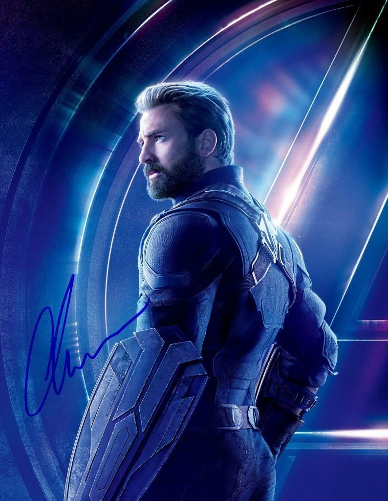 CHRIS EVANS CAPTAIN AMERICA, AVENGERS SIGNED AUTOGRAPHED 10X 8