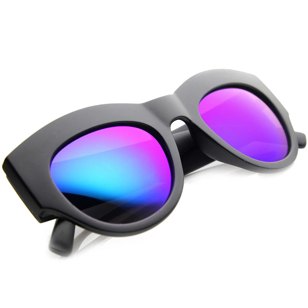 Bold Frame Flash Mirror Womens Fashion Couture glasses