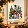 Christmas DIY Special Shape Diamond Painting Pearl Art With Inner Frame Kit 25x25cm(Zebra)