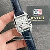 Cartier Santos Dumont WSSA0022 Quartz Movement Steel Silver Dial Blue Strap Super Clone