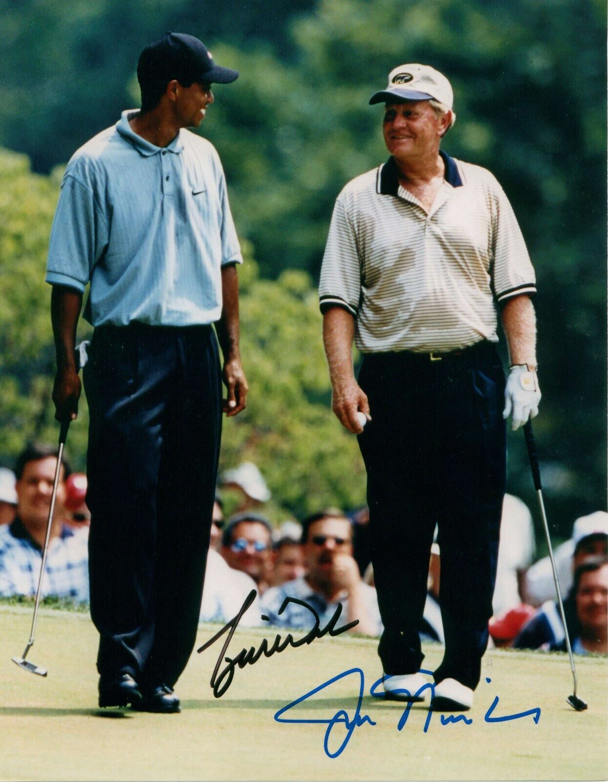 TIGER WOODS & JACK NICKLAUS Autographed Signed 8x10 Reprint Photo Poster painting !!