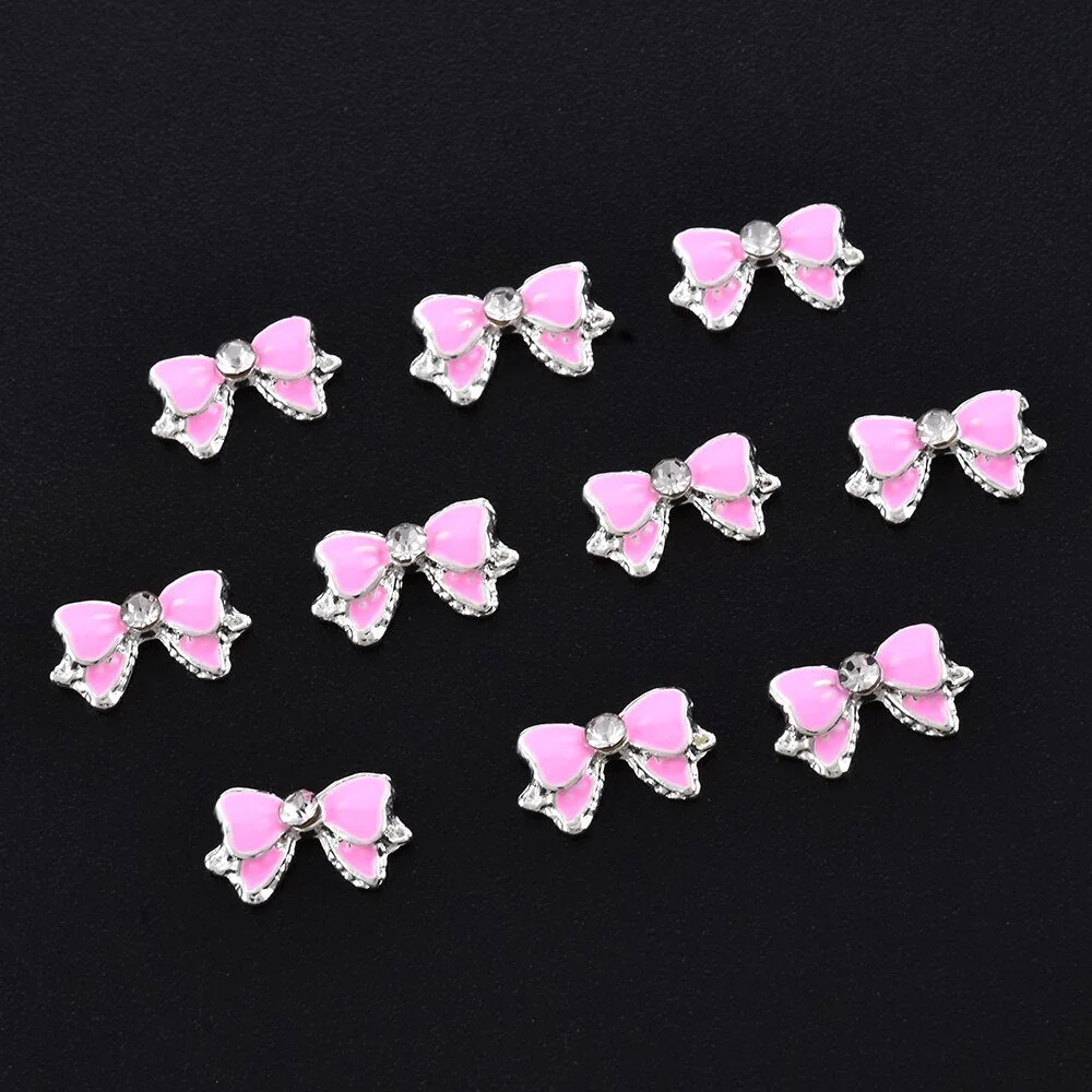 10 Pcs High Quality Glitter Full Drill Mouse Nial Art Decorations Alloy Rhinestones 3d Nail Jewelry Charms For Nails-Nail Inspo