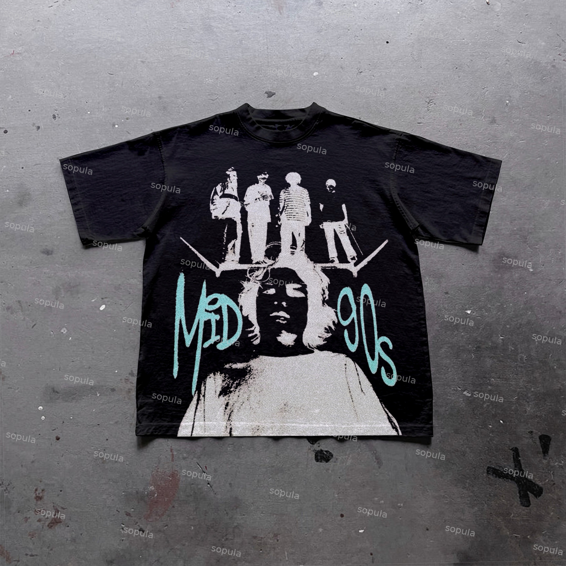 Sopula Mid - '90s Vintage Film Portraits Cotton T-Shirt - SOPULA