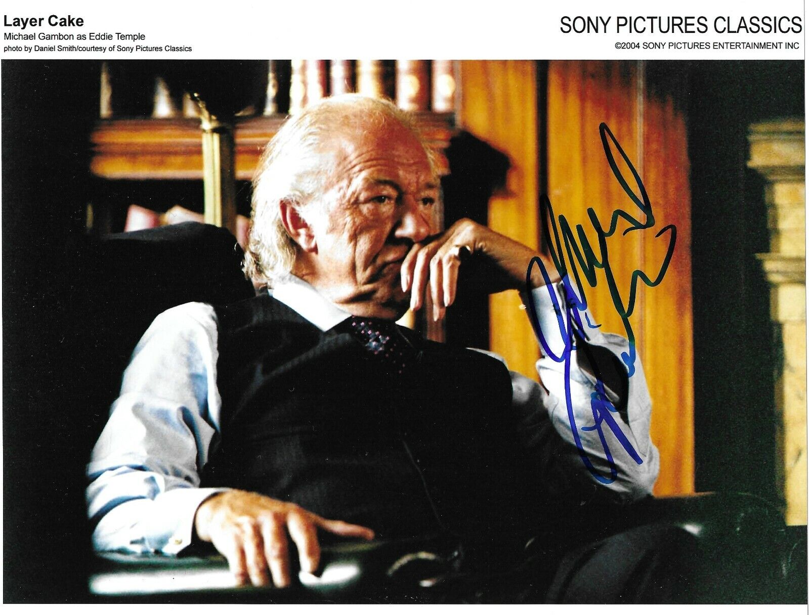 Michael Gambon autograph - signed Layer Cake Photo Poster painting