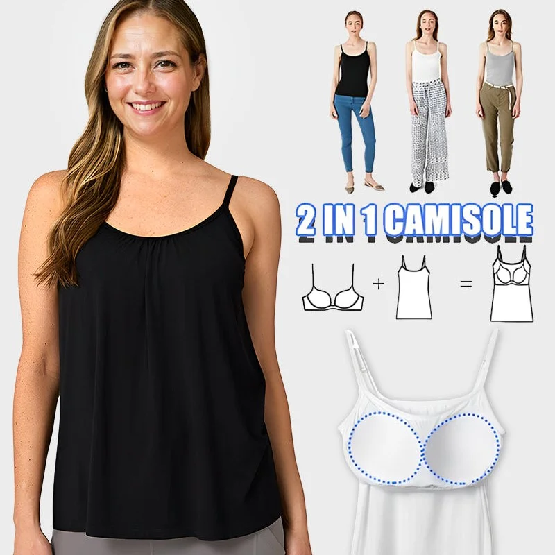 WOMEN'S COOL FLOWY BRA CAMI WITH BUILT-IN CUPS