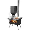 [US Local Warehouse] Portable Wood Burning Stove with Stainless Steel Construction Compact Tent Stove Chimney Pipes Included Firewood Stoves for Outdoor Heating & Cooking Ice Fishing Hunting