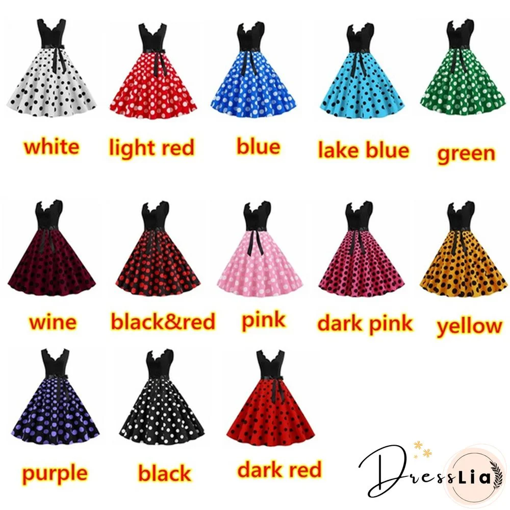 New Women's Fashion Sleeveless Casual Dresses Elegant Vintage Floral Print Rockabilly 1950S Retro Evening Party Gown Swing Pleated Dress Vestidos De Mujer