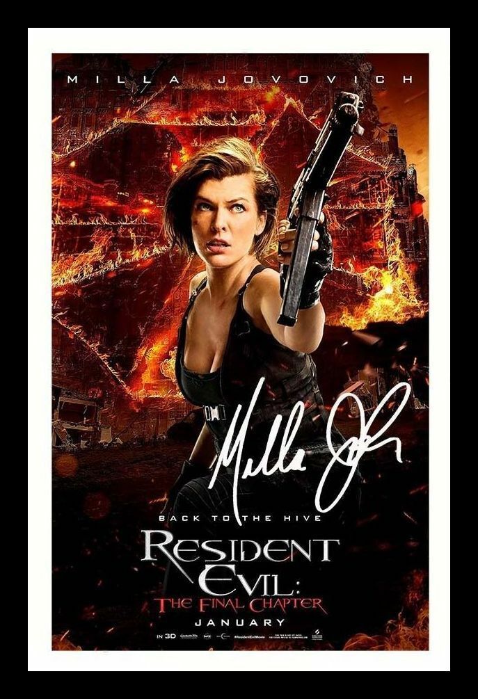 Milla Jovovich - Resident Evil 7 Autograph Signed & Framed Photo Poster painting