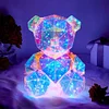 LED Love Bear Colorful Luminous Prism Christmas Indoor Decoration Night Light
