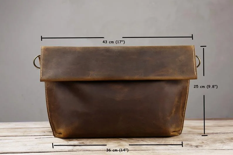 Vintage brown leather bag for men , rustic leather mens designer crossbody bags , mens leather messenger bag