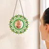 2pcs/set DIY Flowers Hanging Mirror Diamond Art Wall Door Decoration Kit