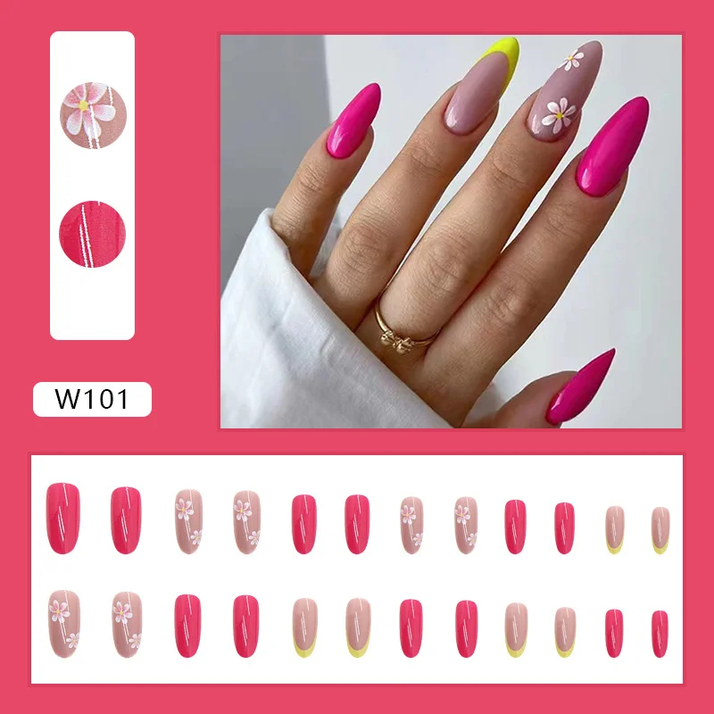 Churchf Churchf Clear New Wear Nail Nail Paste Nail Simple Floret False Nail Nail Piece Waterproof Removable