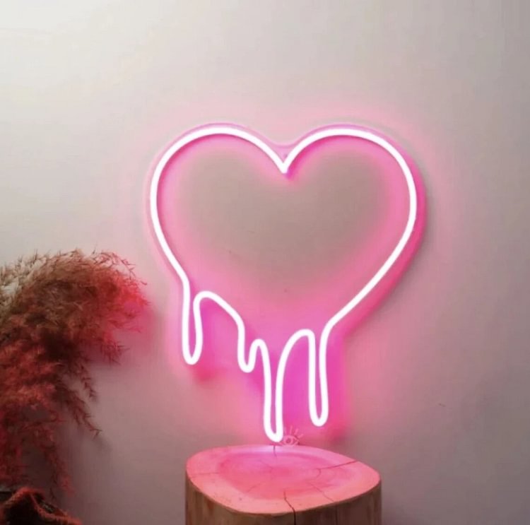 Bleeding Heart Neon Sign Melting Heart Neon Sign Custom Heart Neon Light Neon Sign For Bedroom Living Room Neon Light