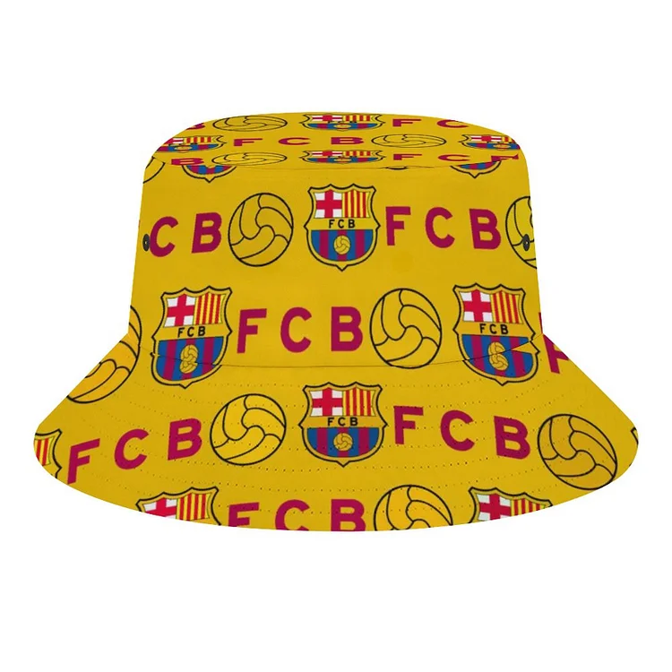 FC Barcelone Chapeau De Godet D' Impression De Vache Unisexe Pliables Bucket Hat