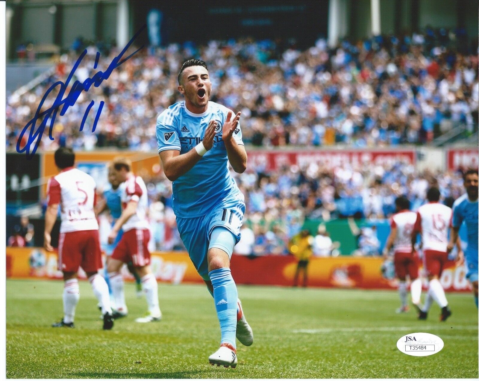 JACK HARRISON Signed Autographed 8x10 Photo Poster painting NYCFC Soccer Auto England JSA COA 3