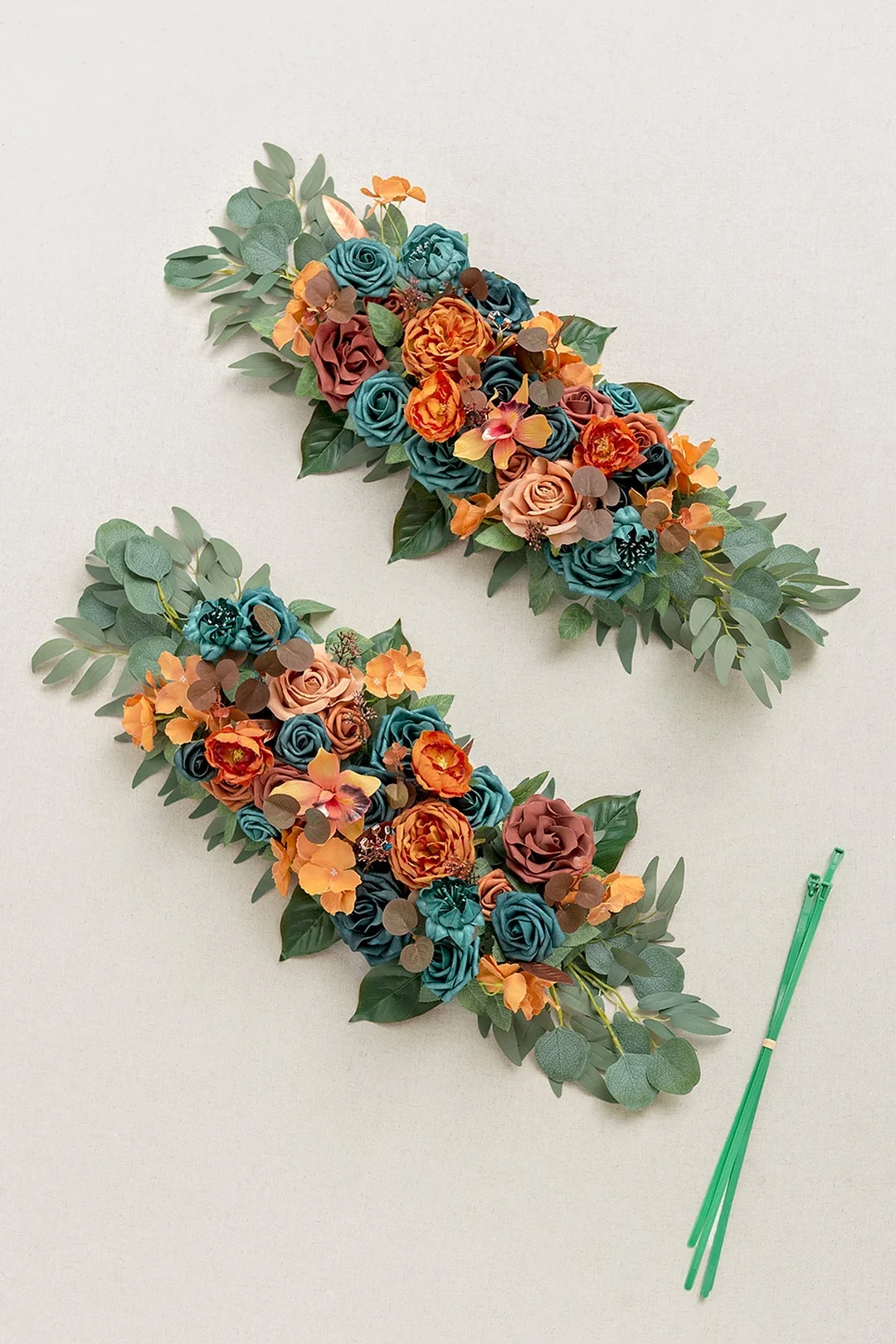 Flower Arrangements for Arch Decor in Dark Teal