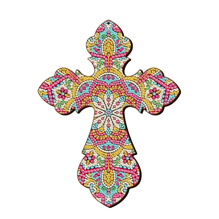 Wooden Jesus Christ Cross Pendant DIY Diamond Painting Pray Decor (GSP303)