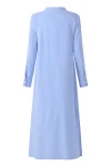 Slit Long Sleeve Casual Linen Shirt Maxi Dresses