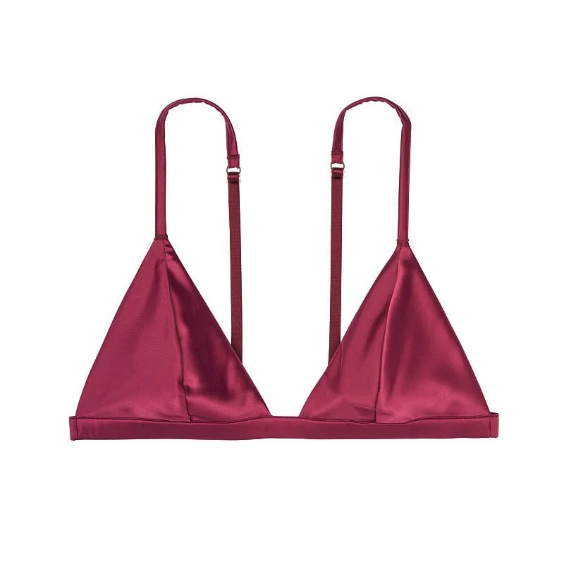 Luxury Silk Lingerie For Ladies Comfort Satin Bralette Wireless Bra Sets Sexy Lace Underwear Women Intimates Green Brief Sets