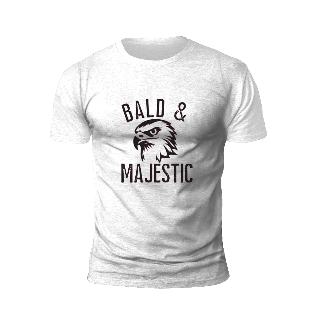 Majestic Manliness: 'Bald & Majestic' - Eagle Graphic T-Shirt