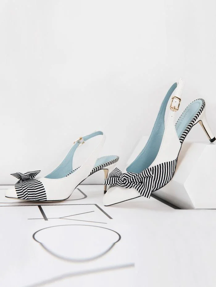 Fashion empty shallow mouth women's stiletto pointed bow high heels