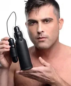 pornhint Pornhint Lightning Stroke Silicone Stroker Male Masturbator w Vibrating Bullet Vibrator !