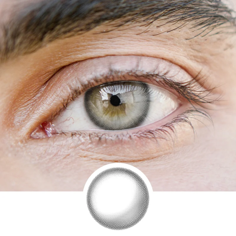 Men' Lunar semi-glossy gray(12 months) contact lenses