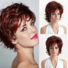 Mixed Red Curly Wig Short Wig