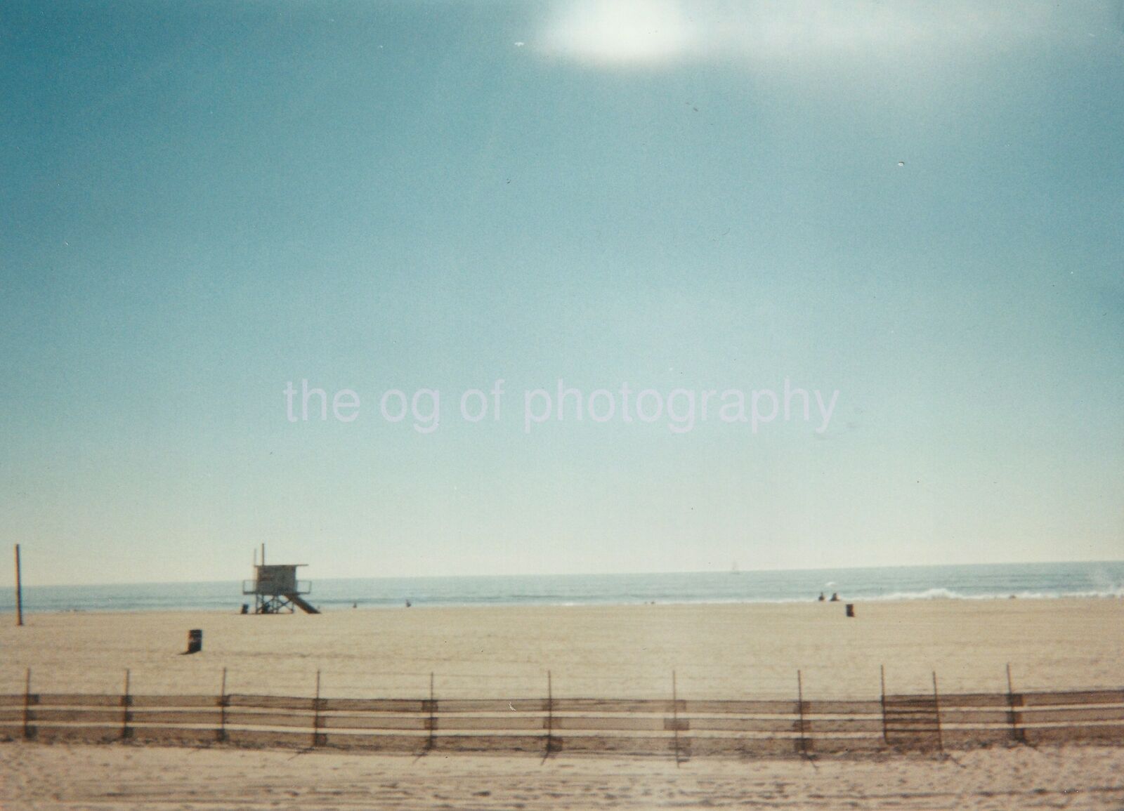 Beach, Sea, + Sky 5 x 7 FOUND Photo Poster painting ColorOriginal Vintage 96 23 F